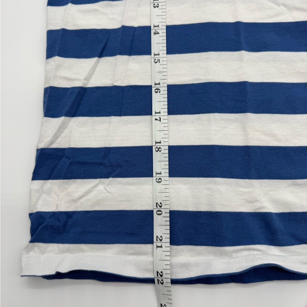 Polo by Ralph Lauren Women's Striped Navy and White Tee, Size Medium - Picture 5 of 11